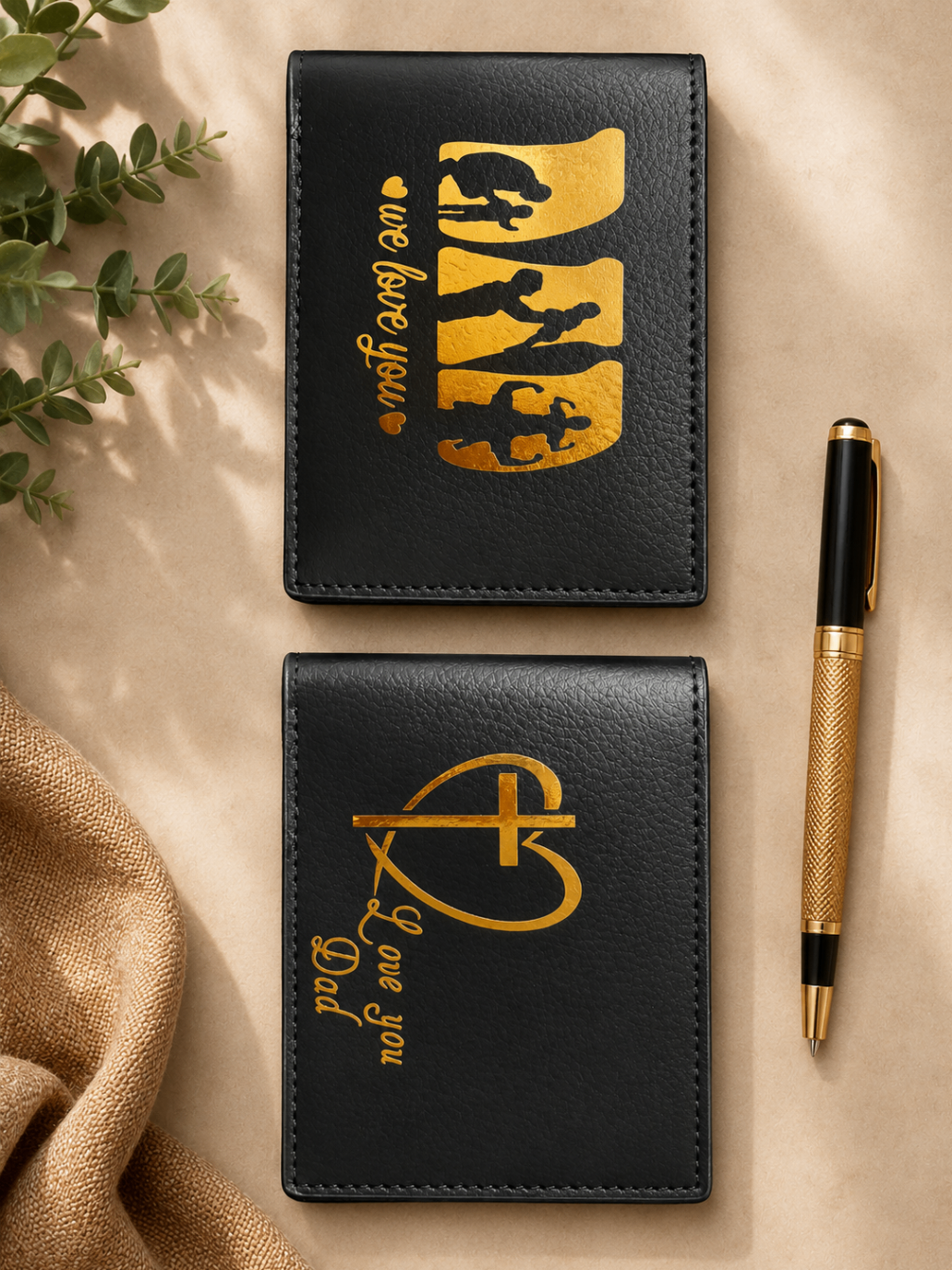 Faith Passport Cover — Black & Gold